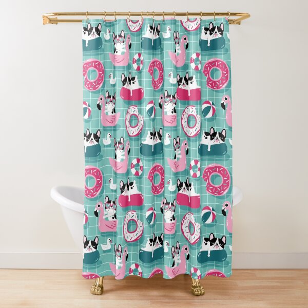 Item preview, French Bulldogs Relaxing in the Pool designed and sold by Mini Tofu Shop.