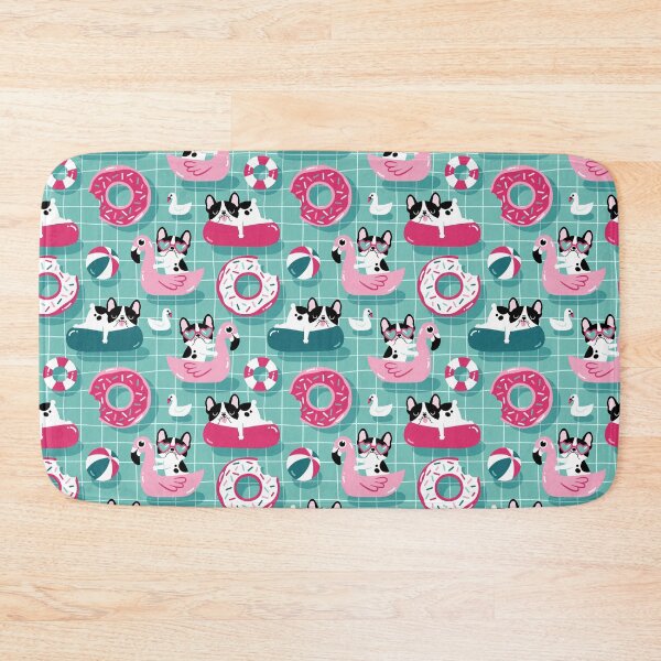 Item preview, French Bulldogs Relaxing in the Pool designed and sold by Mini Tofu Shop.