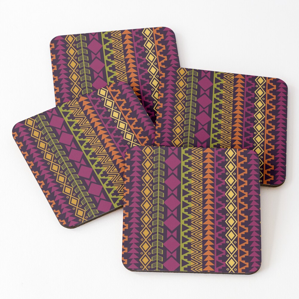 African Border Coasters (Set of 4)