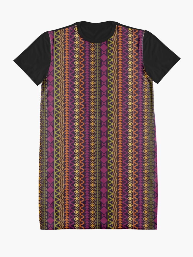 Alternate view of African Border Graphic T-Shirt Dress