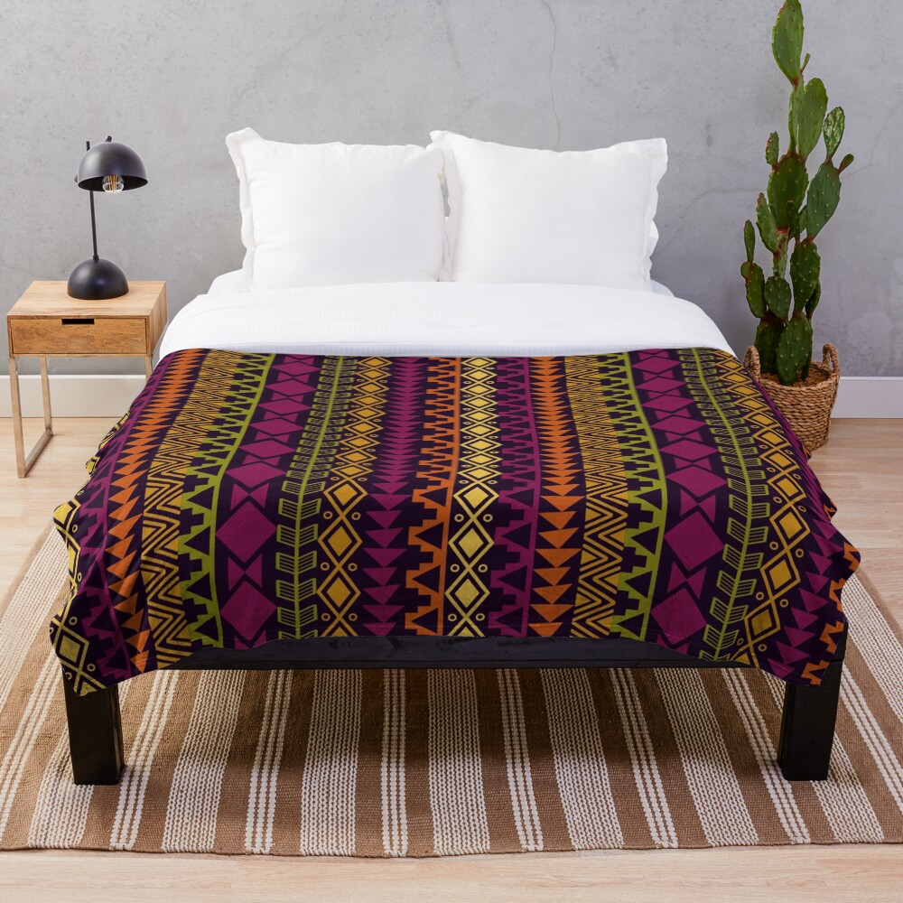 African Border Throw Blanket
