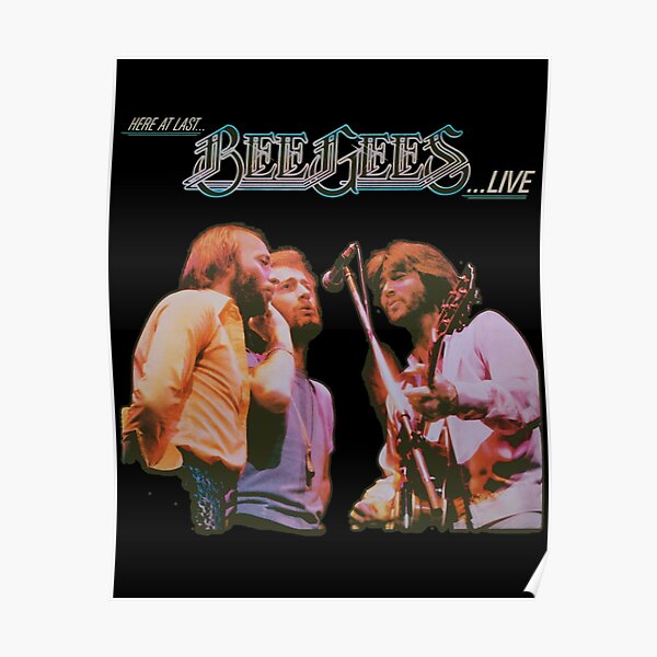 The Bee Gees Live Tour Classic Retro Design Poster