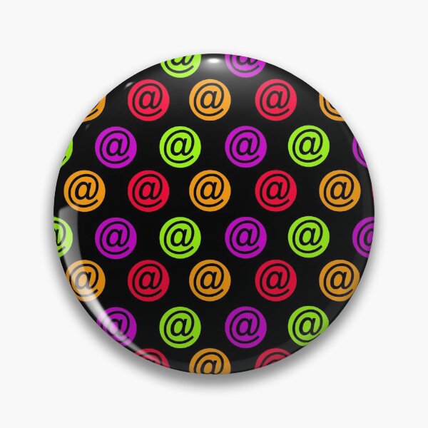 Item preview, Multicolored @ email pattern (symbol, sign) black background designed and sold by Stéphane  Thirion.