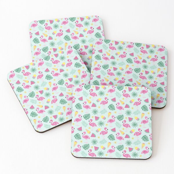 Item preview, Fun Pink Flamingos Pattern designed and sold by Mini Tofu Shop.