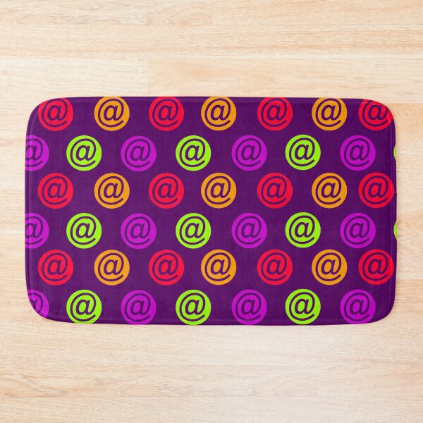 Item preview, Multicolored @ email pattern (symbol, sign) purple background designed and sold by Stéphane  Thirion.