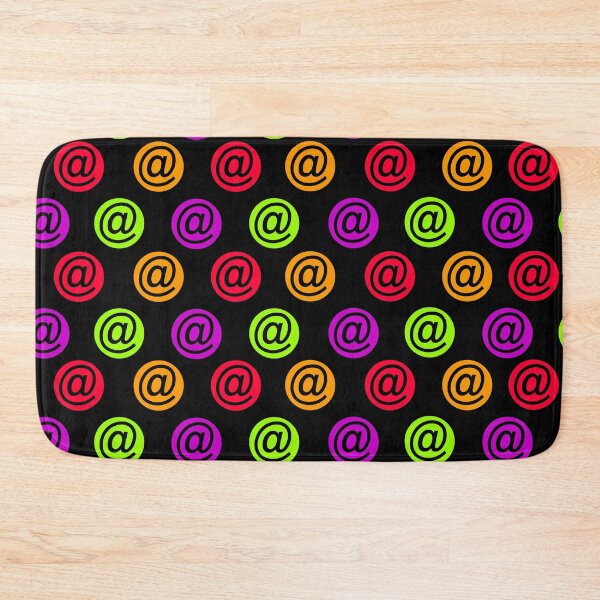 Item preview, Multicolored @ email pattern (symbol, sign) black background designed and sold by Stéphane  Thirion.