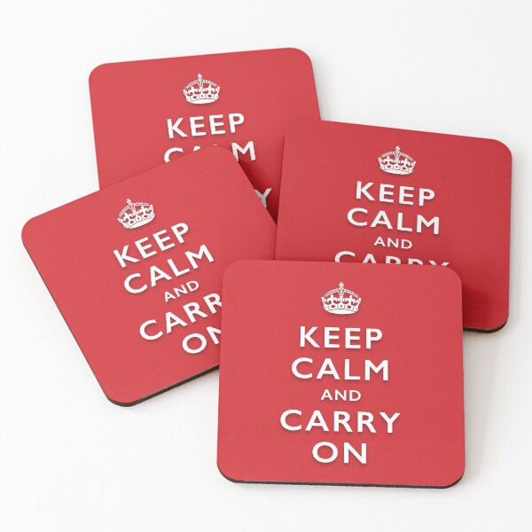 Item preview, Keep Calm and Carry On - Classic Red designed and sold by NearTheKnuckle.