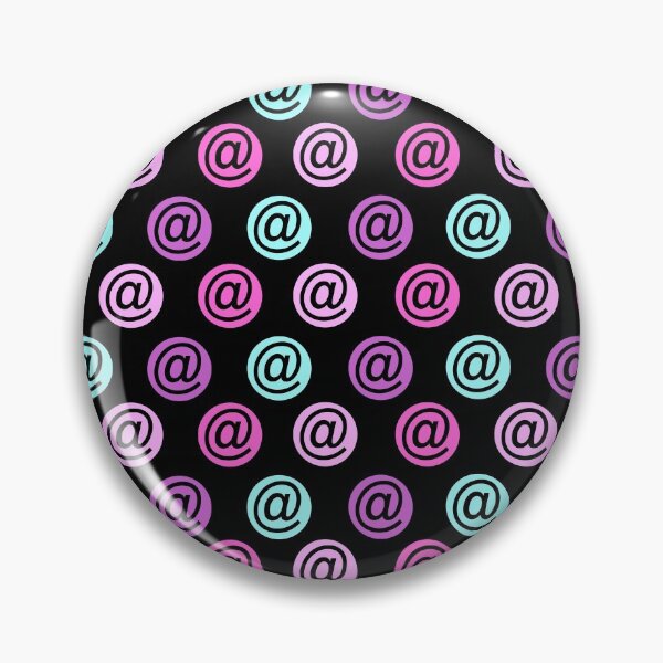 Item preview, Email pattern @ mauve ert blue (symbol, sign) black background designed and sold by Stéphane Thirion.
