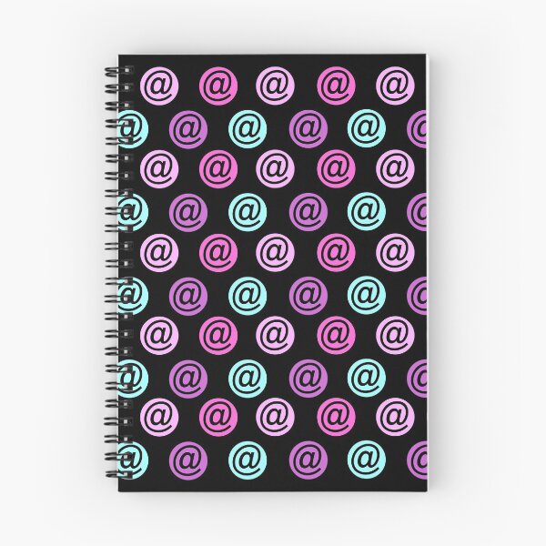 Item preview, Email pattern @ mauve ert blue (symbol, sign) black background designed and sold by Stéphane  Thirion.