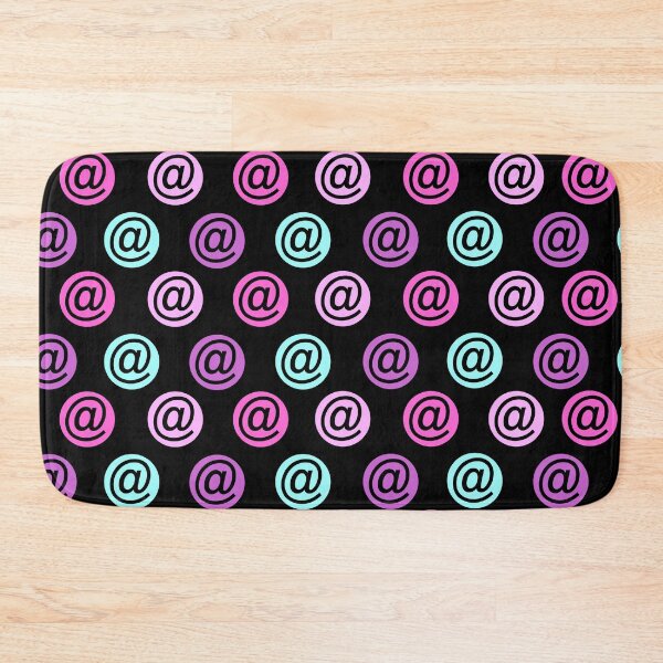 Item preview, Email pattern @ mauve ert blue (symbol, sign) black background designed and sold by Stéphane  Thirion.