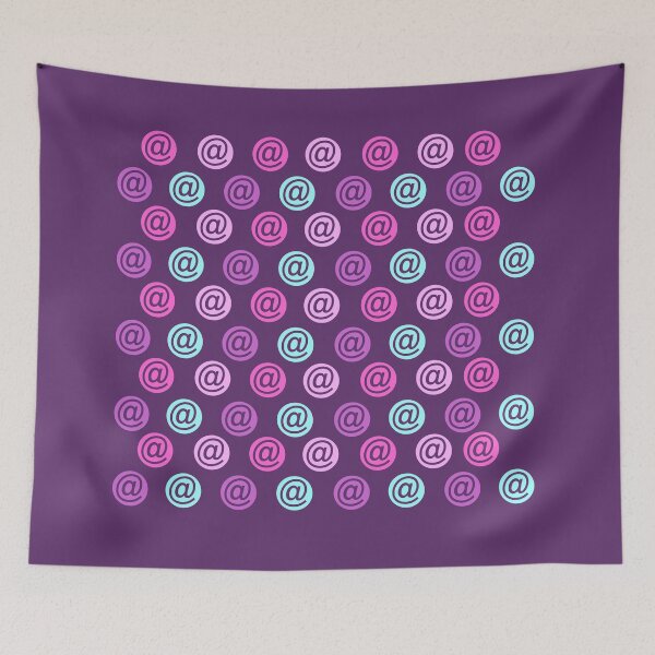 Item preview,  Email @ purple and blue pattern (symbol, sign) purple background designed and sold by Stéphane  Thirion.