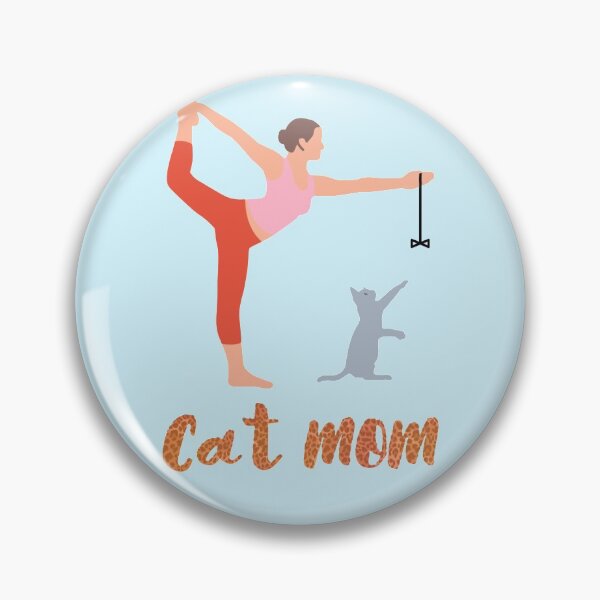 Item preview, Cat mom Yoga with cat standing bow designed and sold by Trio's Stuff.