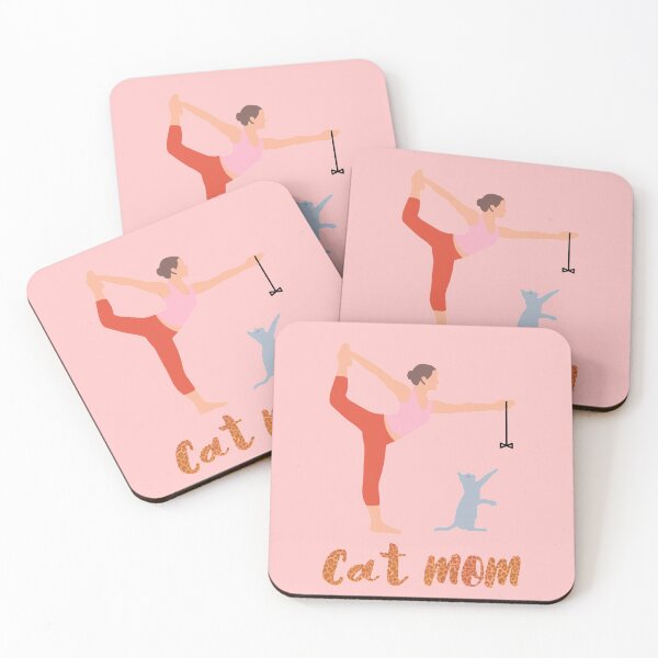 Item preview, Cat mom Yoga with cat standing bow designed and sold by Trio's Stuff.