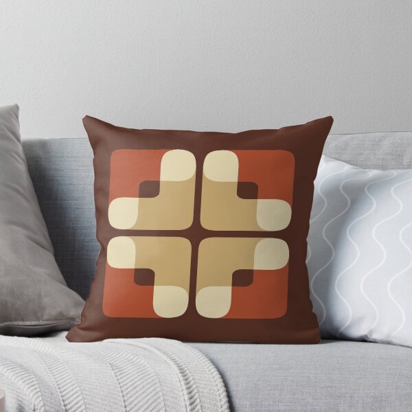 Artikelvorschau, Geometrisches braunes Muster, neutraler Druck, ein großes Quadrat, Kubismus entworfen und verkauft von irusca_ artworks.