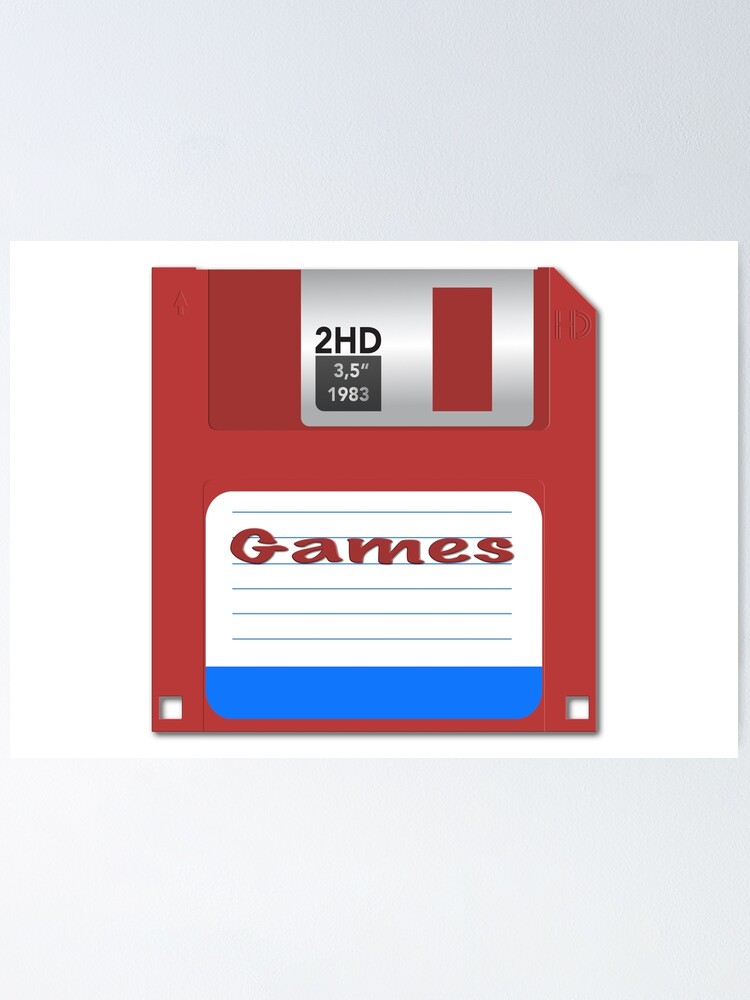 "Funny retro floppy disk" Poster by Kreativa1 Redbubble