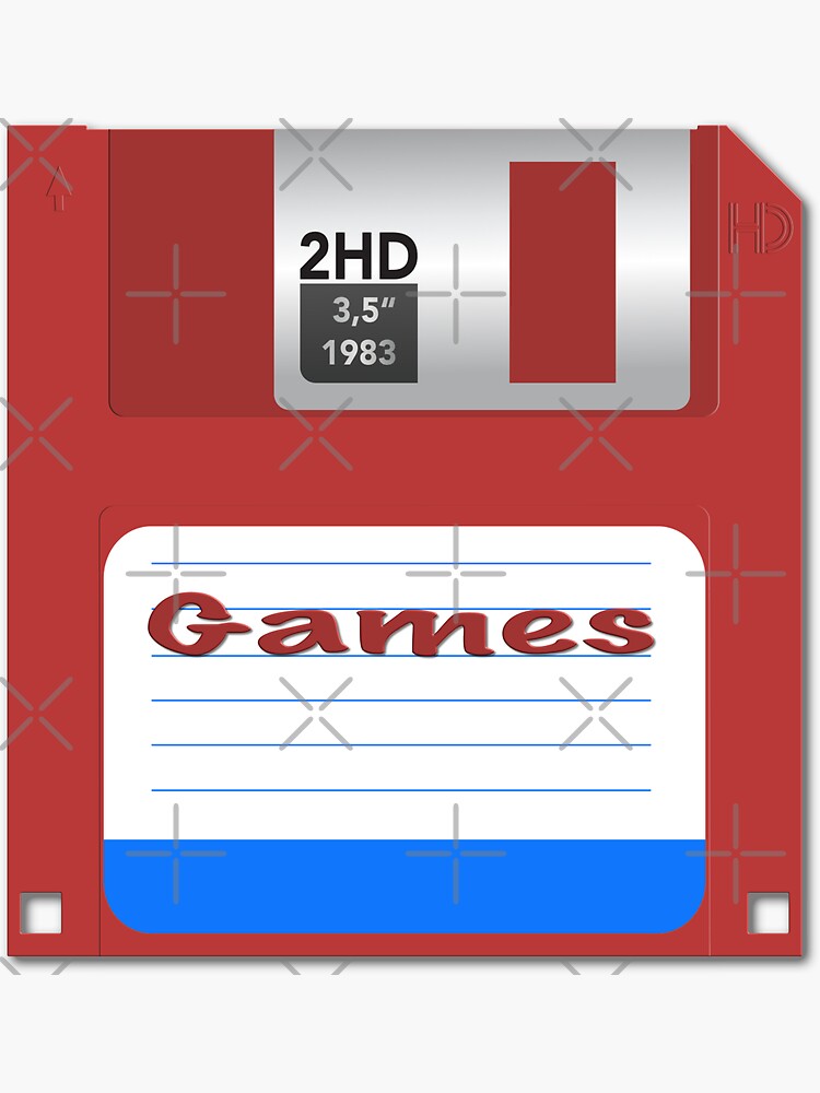 "Funny retro floppy disk" Sticker by Kreativa1 Redbubble