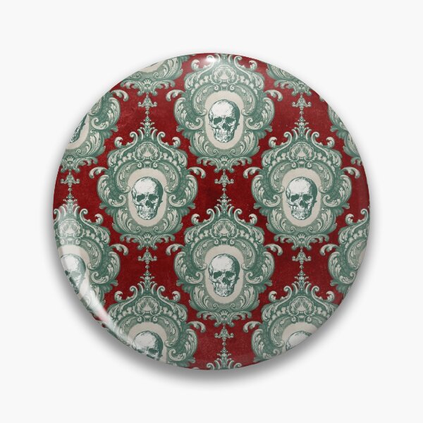 Item preview, Gothic Skulls Green and Red designed and sold by Dreamflight.