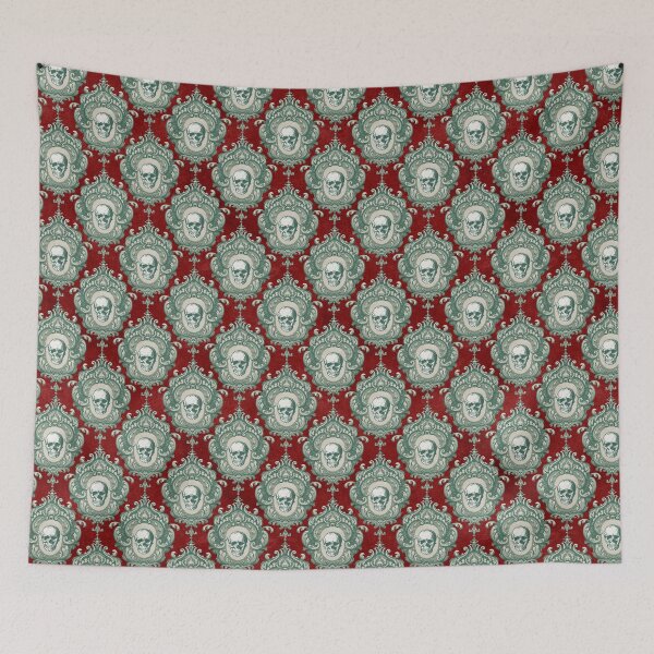 Item preview, Gothic Skulls Green and Red designed and sold by Dreamflight.