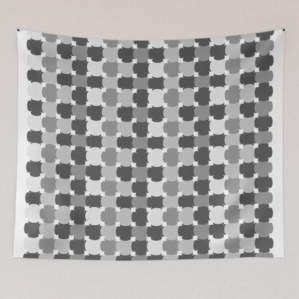 Item preview, Black and white shape pattern overlay classic design designed and sold by Stéphane  Thirion.
