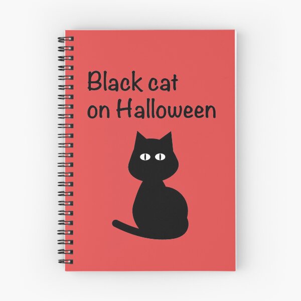 Item preview, Black cat with the inscription « Black cat in Halloween» designed and sold by barskayaelenka.