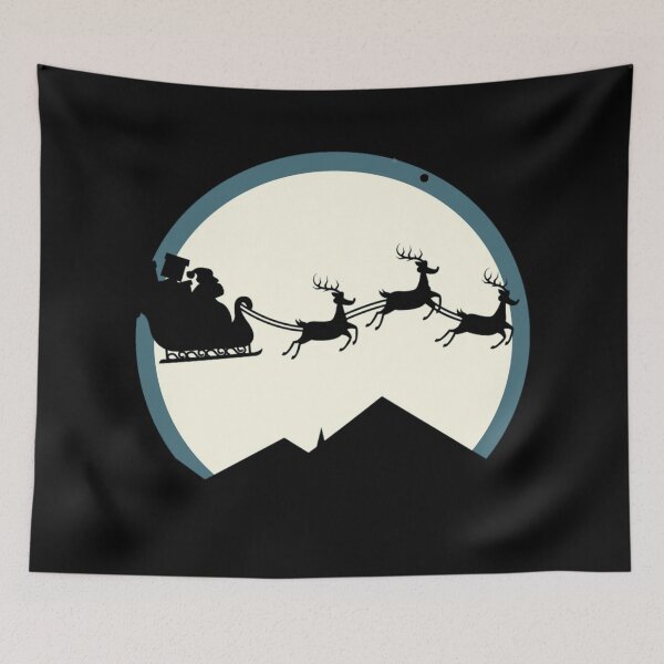Item preview, Santa claus reindeers chariot moonlight designed and sold by Stefanme.