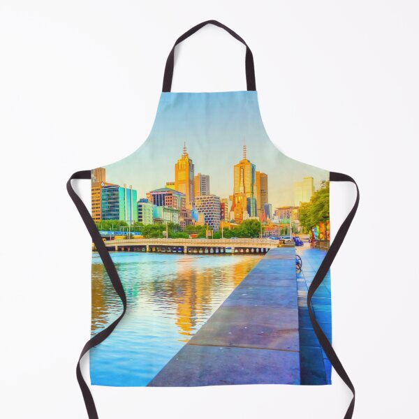 Item preview, Oil on Canvas - Melbourne Skyline Yarra Reflections designed and sold by Steven Jodoin.