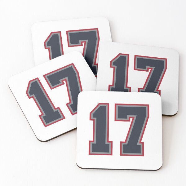 Item preview, 17 Navy Grey Red Sports Number Seventeen designed and sold by HelloFromAja.