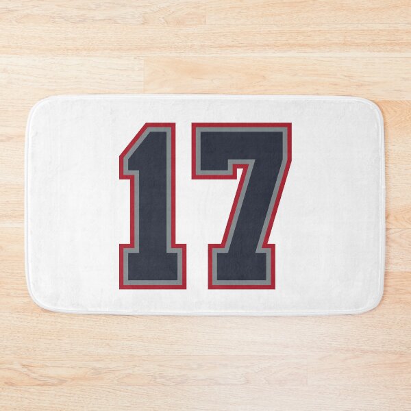 Item preview, 17 Navy Grey Red Sports Number Seventeen designed and sold by HelloFromAja.