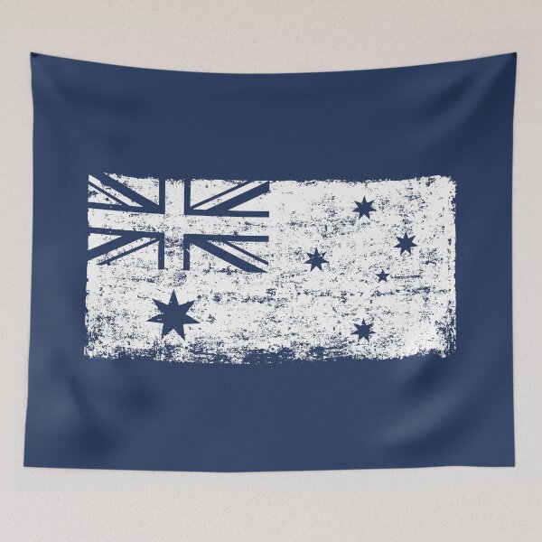 Artikelvorschau, Weiße Grunge-Flagge von Australien entworfen und verkauft von StefanAlfonso.