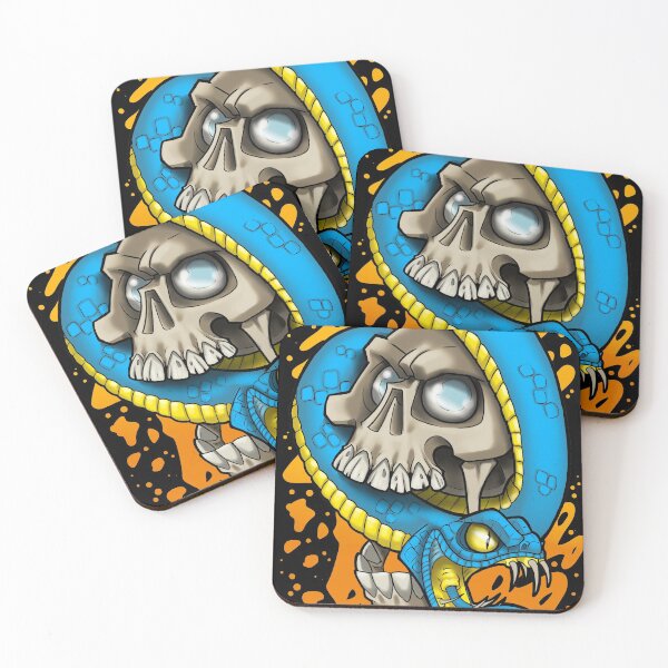 Item preview, Cartoon Pit Viper and Skull designed and sold by Alishadoesart.