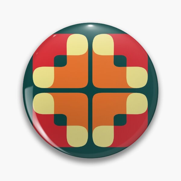 Item preview, Modern cool pattern Geometric, stylish orange flower, yellow, red colors designed and sold by irusca_ artworks.