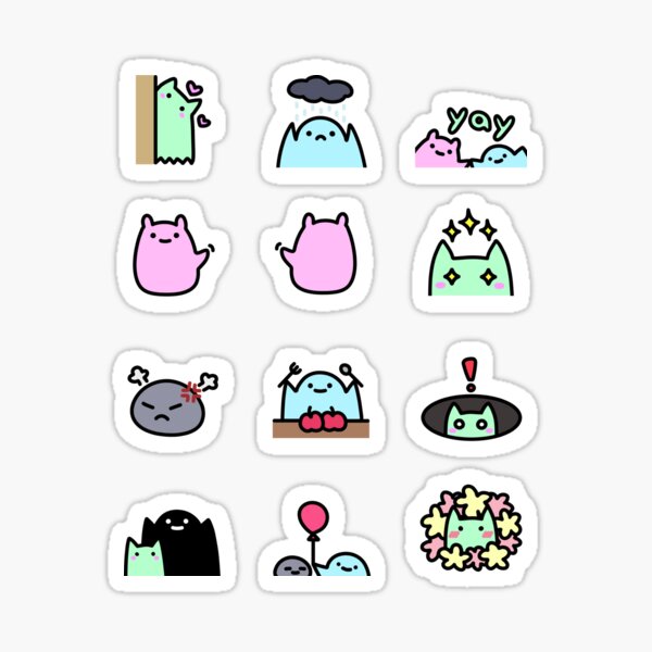 SLIME CAT AND FRIENDS: Sheet Sticker