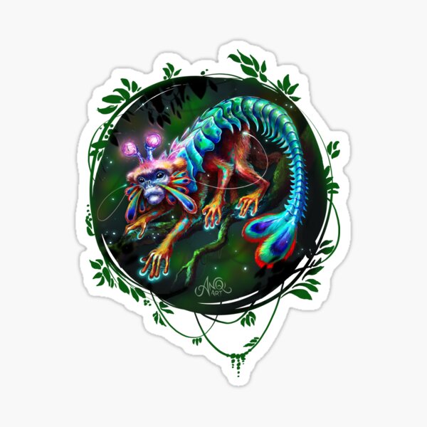 Golden shrimp-tailed monkey Sticker