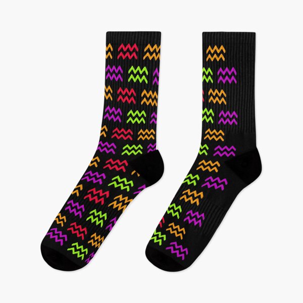 Item preview, Multicolored Aquarius astrological sign, zodiac symbol black background designed and sold by Stéphane  Thirion.
