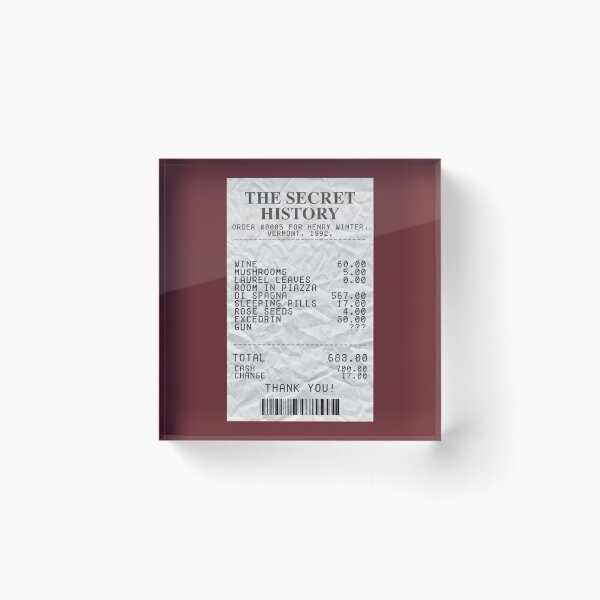 Item preview, the secret history- receipt. designed and sold by Shandy Gallace.