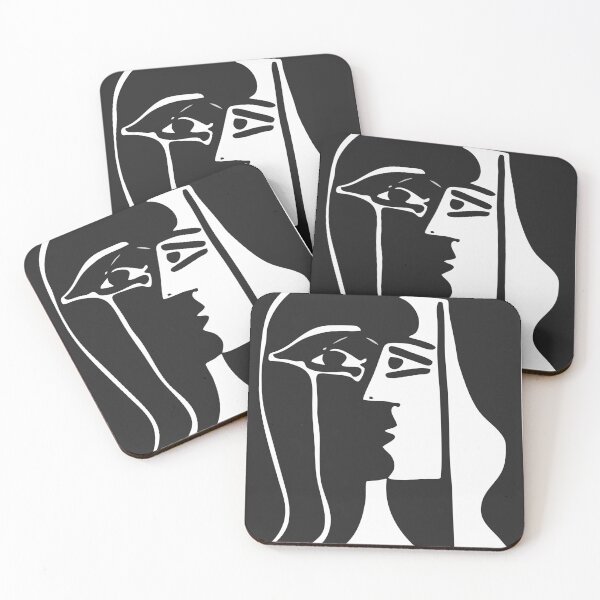 Item preview, Black and White Faces VectorArt. designed and sold by carlarmes.