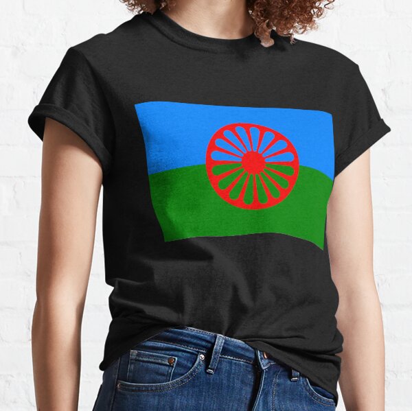 flag of the romani people o styago le romengo Classic T-Shirt