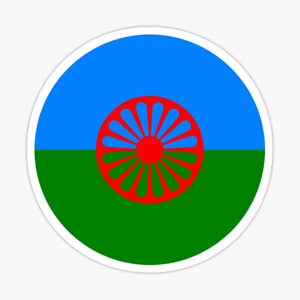 bandera del pueblo romaní o styago le romengo Pegatina