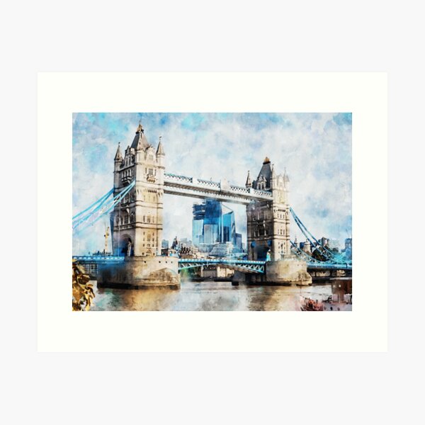 Item preview, Tower Bridge watercolour painting designed and sold by Paintings By Simon .