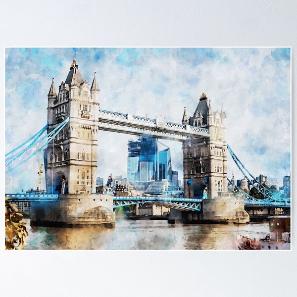 Item preview, Tower Bridge watercolour painting designed and sold by Paintings By Simon .