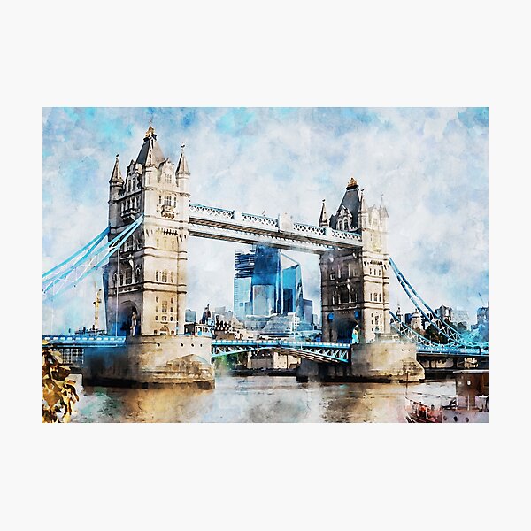Item preview, Tower Bridge watercolour painting designed and sold by Paintings By Simon .
