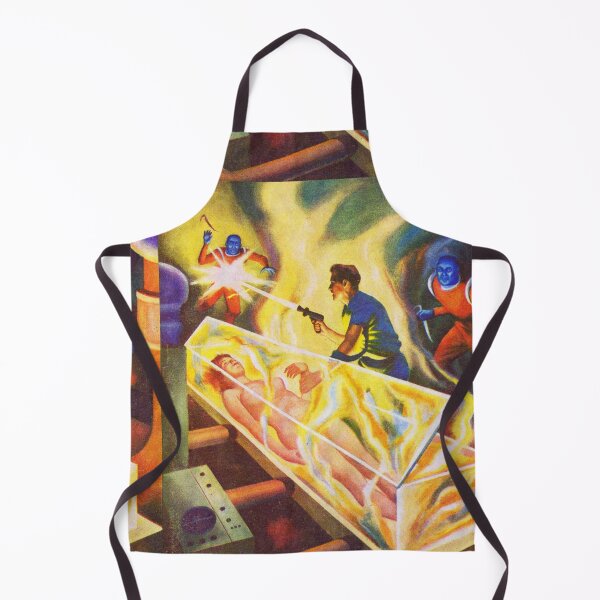 Item preview, Scifi glass woman coffin  Vintage illustration designed and sold by Vintage Designs +.