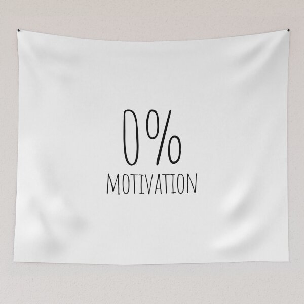 Aperçu de l'œuvre 0% de motivation créée et vendue par cutelittletext.