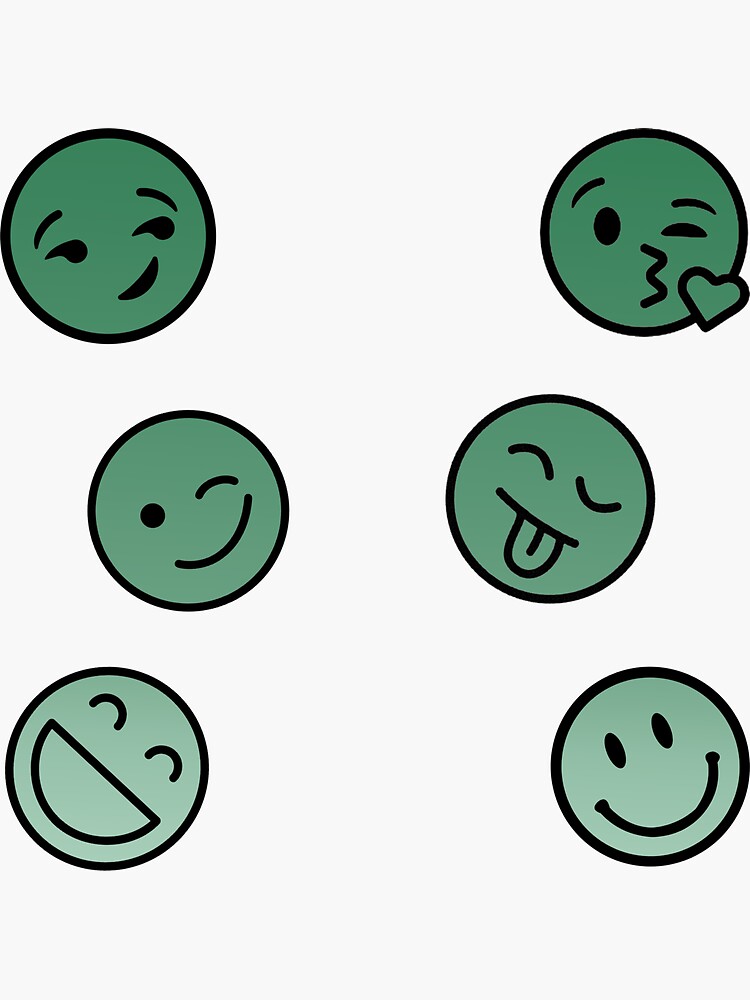 "Set of cute emojis " Sticker for Sale by Zainabbhat Redbubble