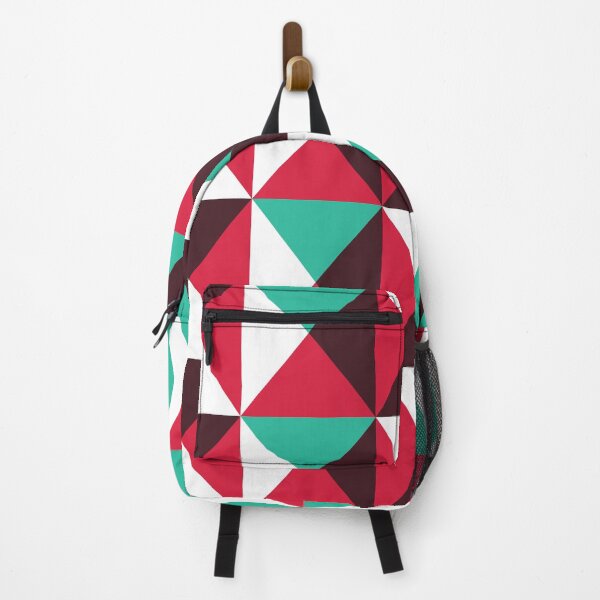 Item preview, Geometric Pattern 34 (red turquoise triangles) designed and sold by Geometric Patterns.