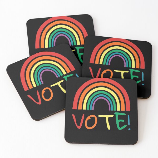 Item preview, Rainbow Vote Equal Rights Social Justice Liberal Voting designed and sold by thegoodplan.