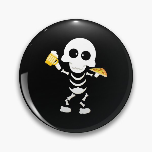 Item preview, Funny Skeleton Pizza Beer Halloween designed and sold by Pricehotshop.