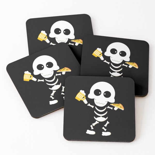 Item preview, Funny Skeleton Pizza Beer Halloween designed and sold by Pricehotshop.