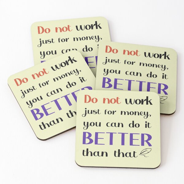 Item preview, work thought quote designed and sold by EclairVanilla.