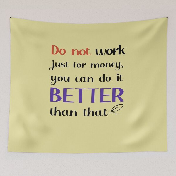 Item preview, work thought quote designed and sold by EclairVanilla.